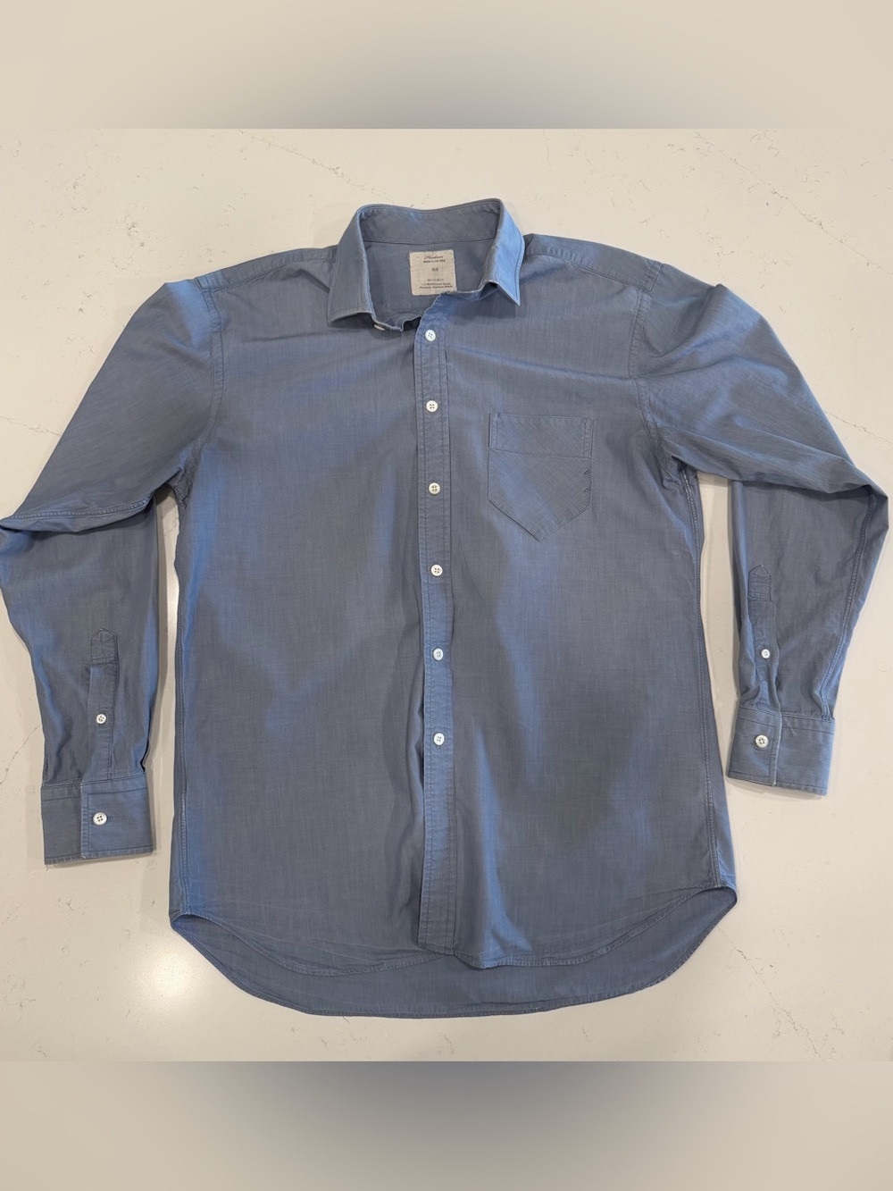 Billy Reid Light Blue Long-Sleeve Button-Up Shirt